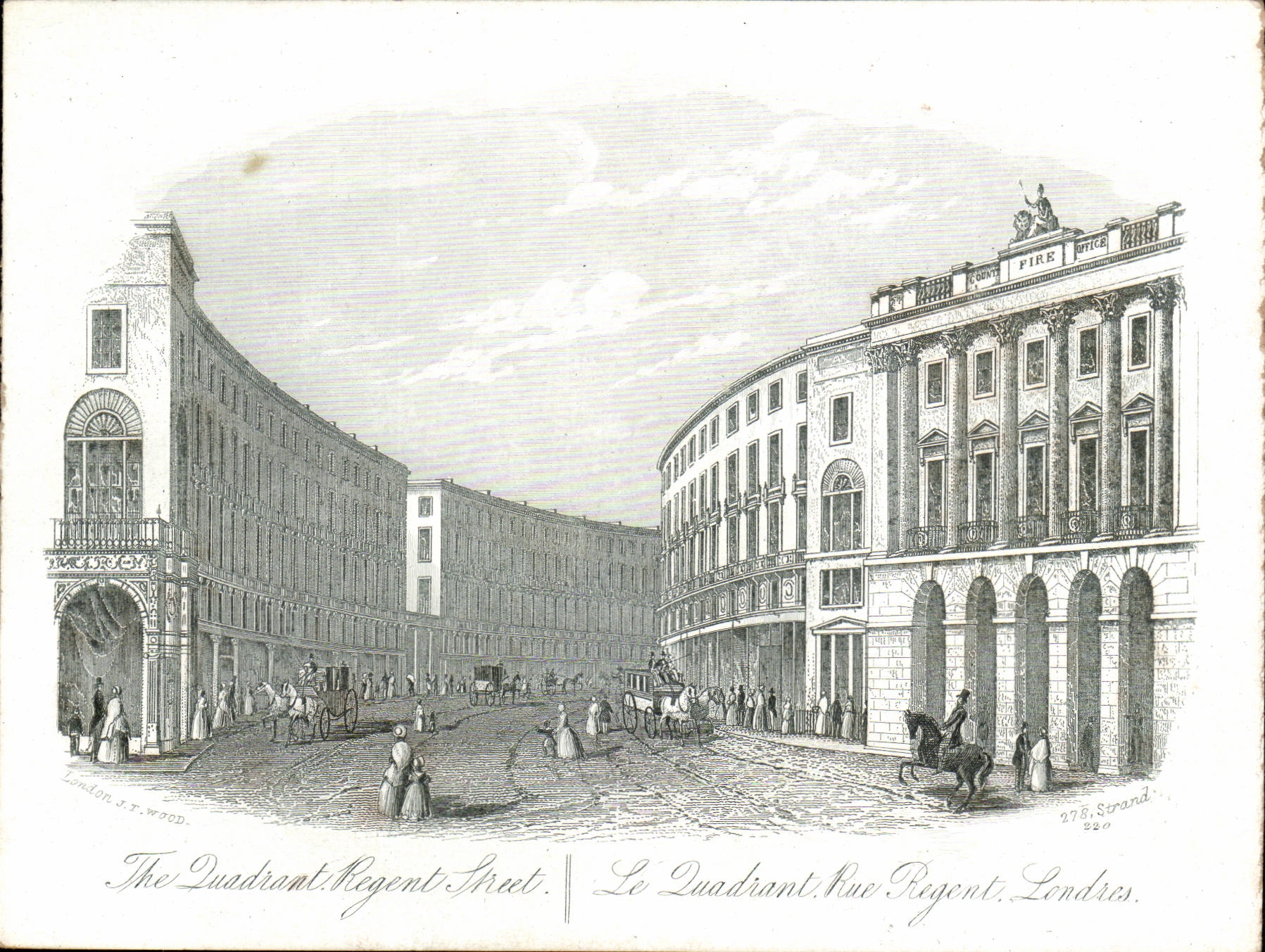 Der Quadrant der Regent Street — London — J.T. Wood, Nr. 220