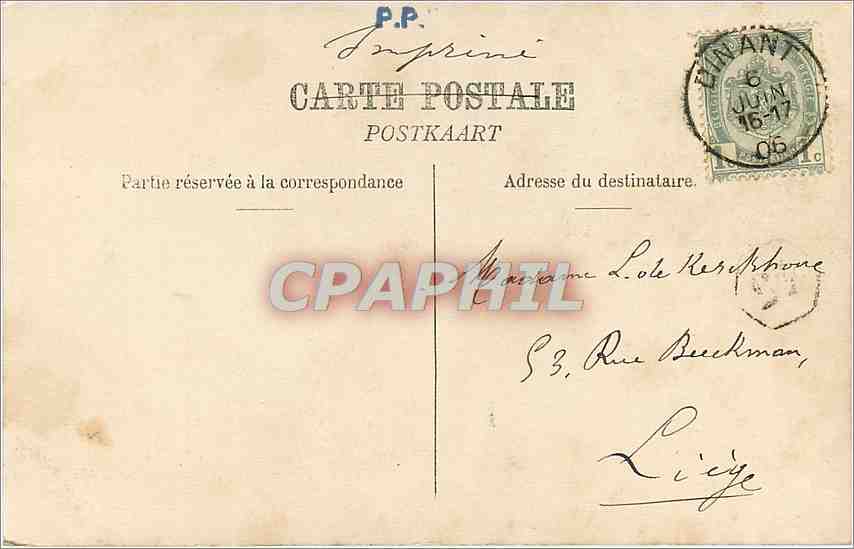 CPA Vallee de la Lesse - Le Château Watzin — Rückseite