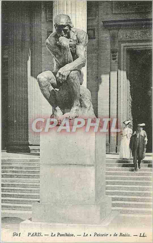 CPA Paris - Le Pantheon - Le Penseur de Rodin