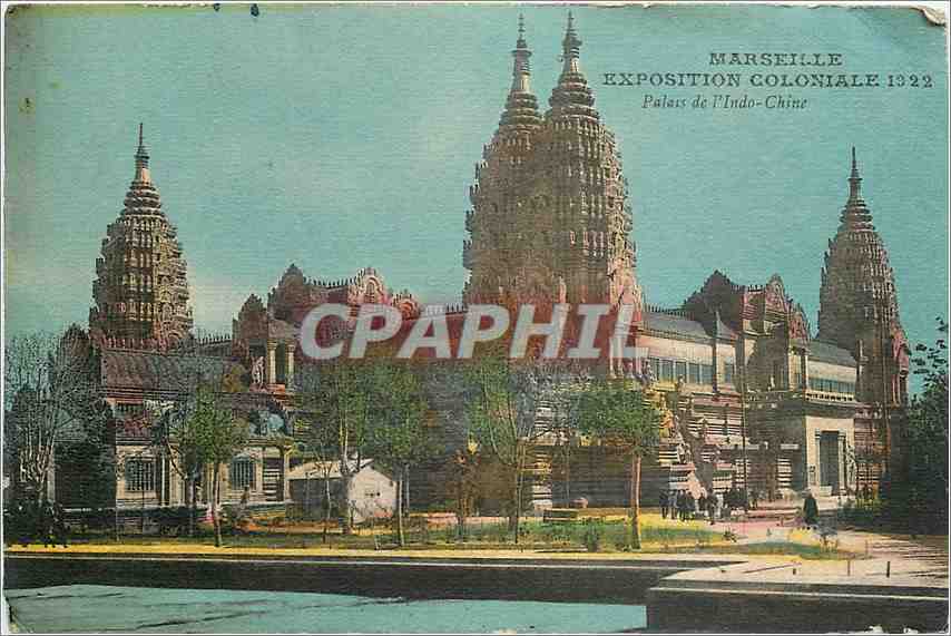 CPA Marseille Exposition Coloniale 1922 Palais de l'Inde -Chine 