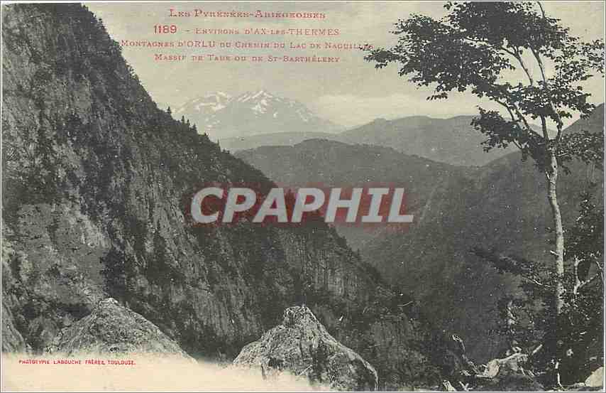 CPA Environs d'Ax-les-Thermes Montagnes d'Orlu du chemin du Lac de Nacuilles - Massif du Taur ou de 