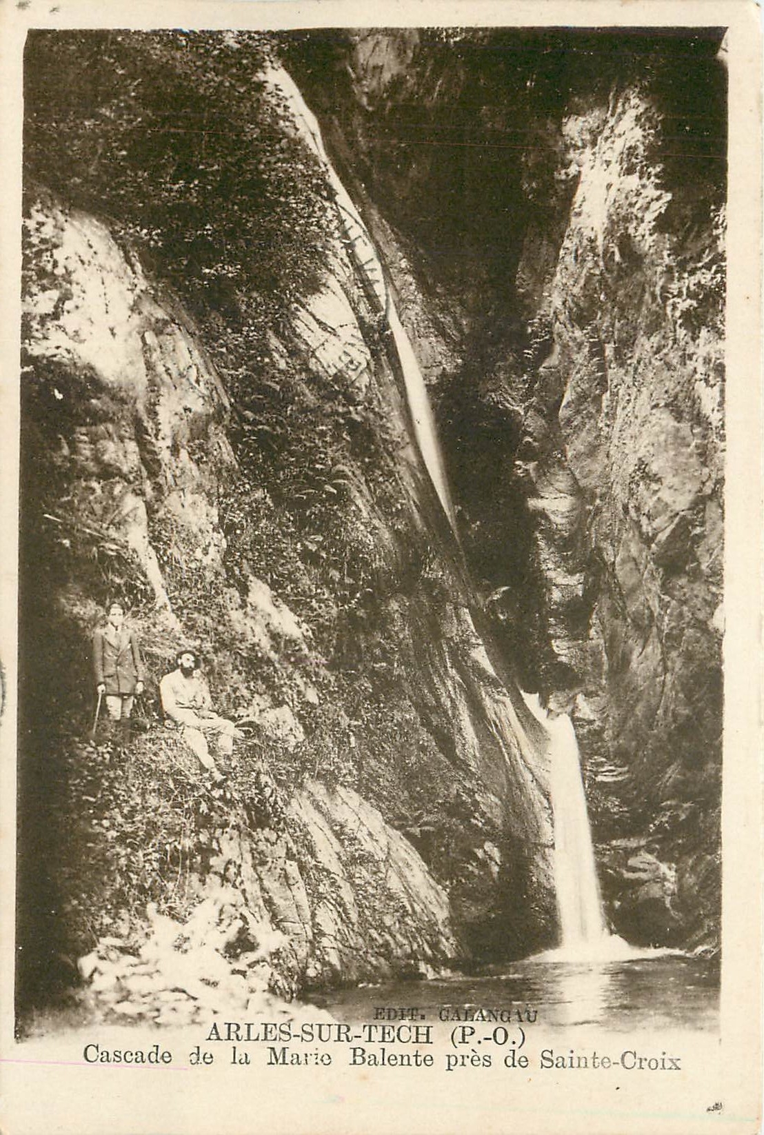 CPA Arles-sur-Tech  Cascade de la Marie Balente pres de Sainte-Croix