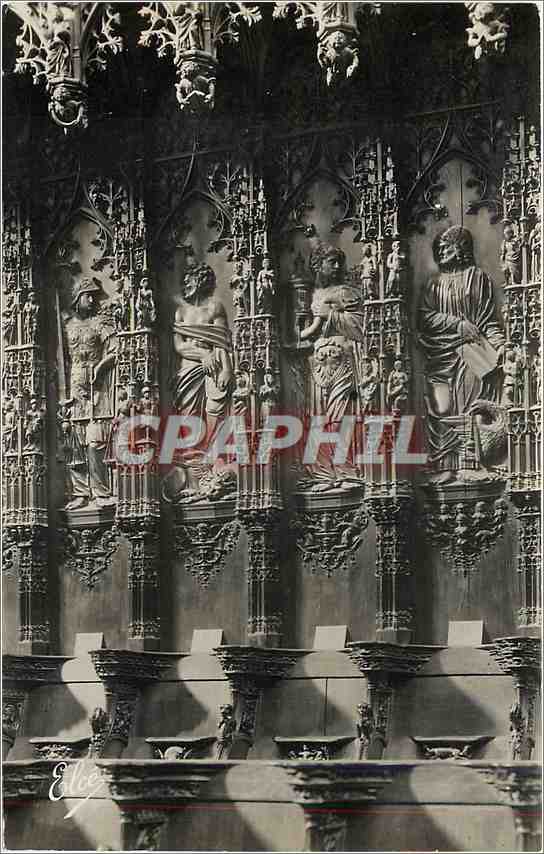 Auch — Cathédrale — Statues en bois sculpté du XVème siècle — L. Chatagneau, Bordeaux