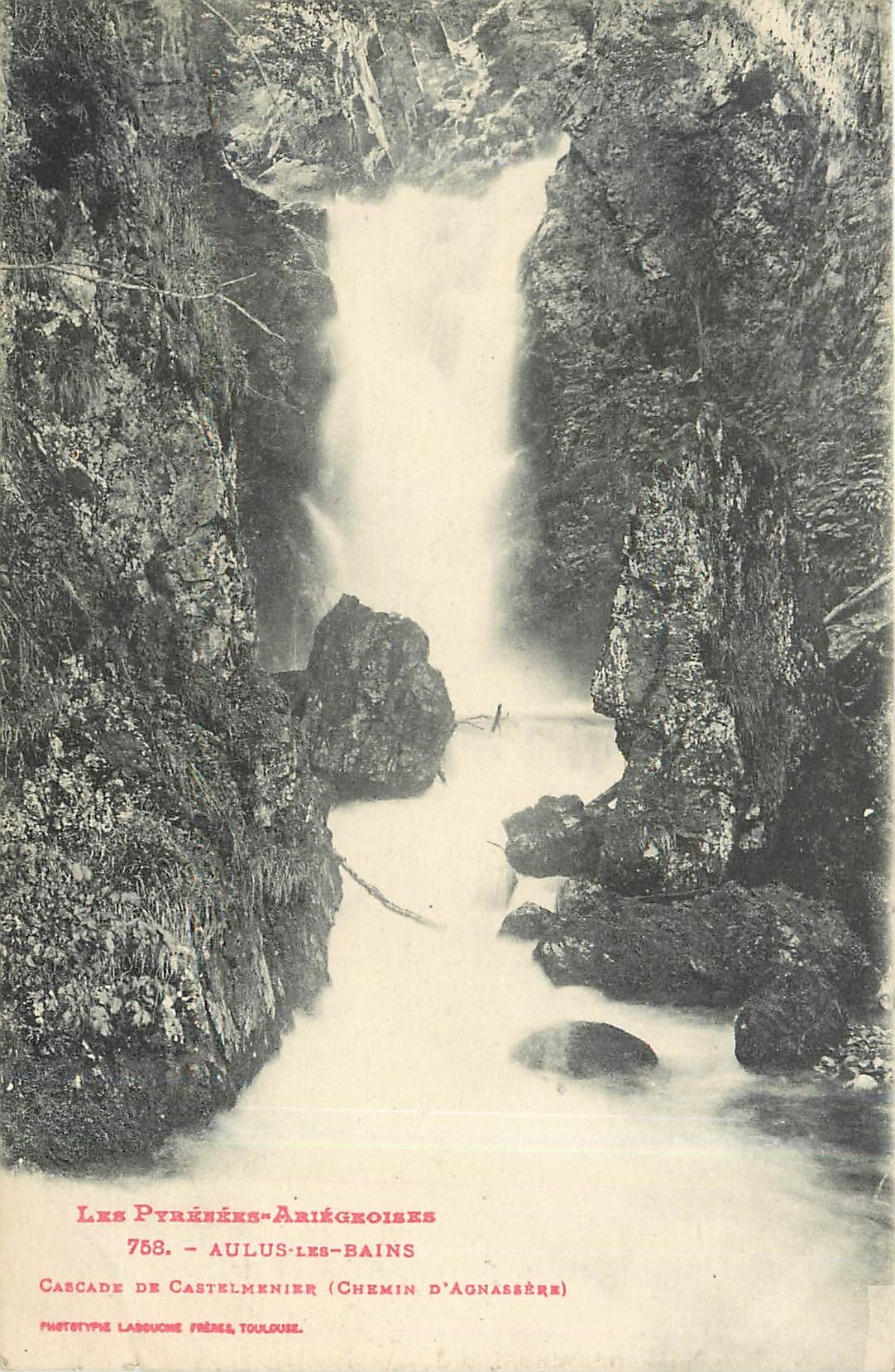 CPA Aulus-les-Bains - Cascade de Castelmenier  les Pyrenees-Ariegeoises