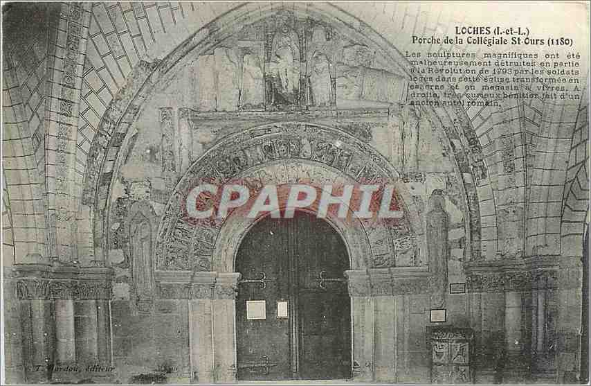 CPA Loches - Porche de la Collegial St-Ours