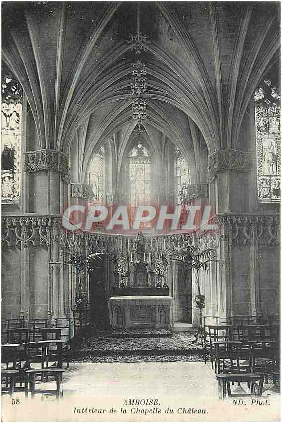CPA Amboise - Interieur de la Chapelle du Château 