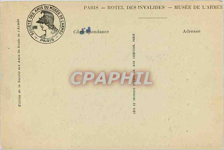 CPA Musee de l'armee - Chapeau et Croix de la Legion d'Honneur de Napoleon 1er — Rückseite