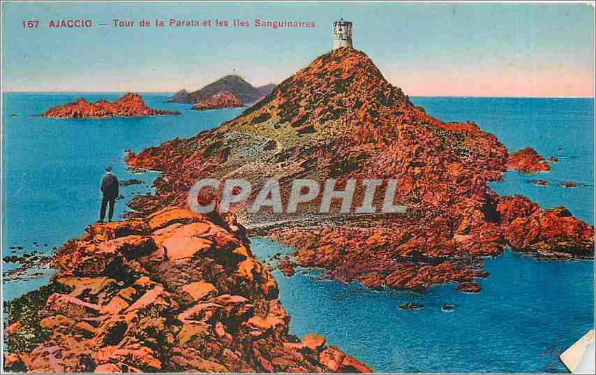 CPA Ajaccio - Tour de la Parata et les Iles Sanguinaires