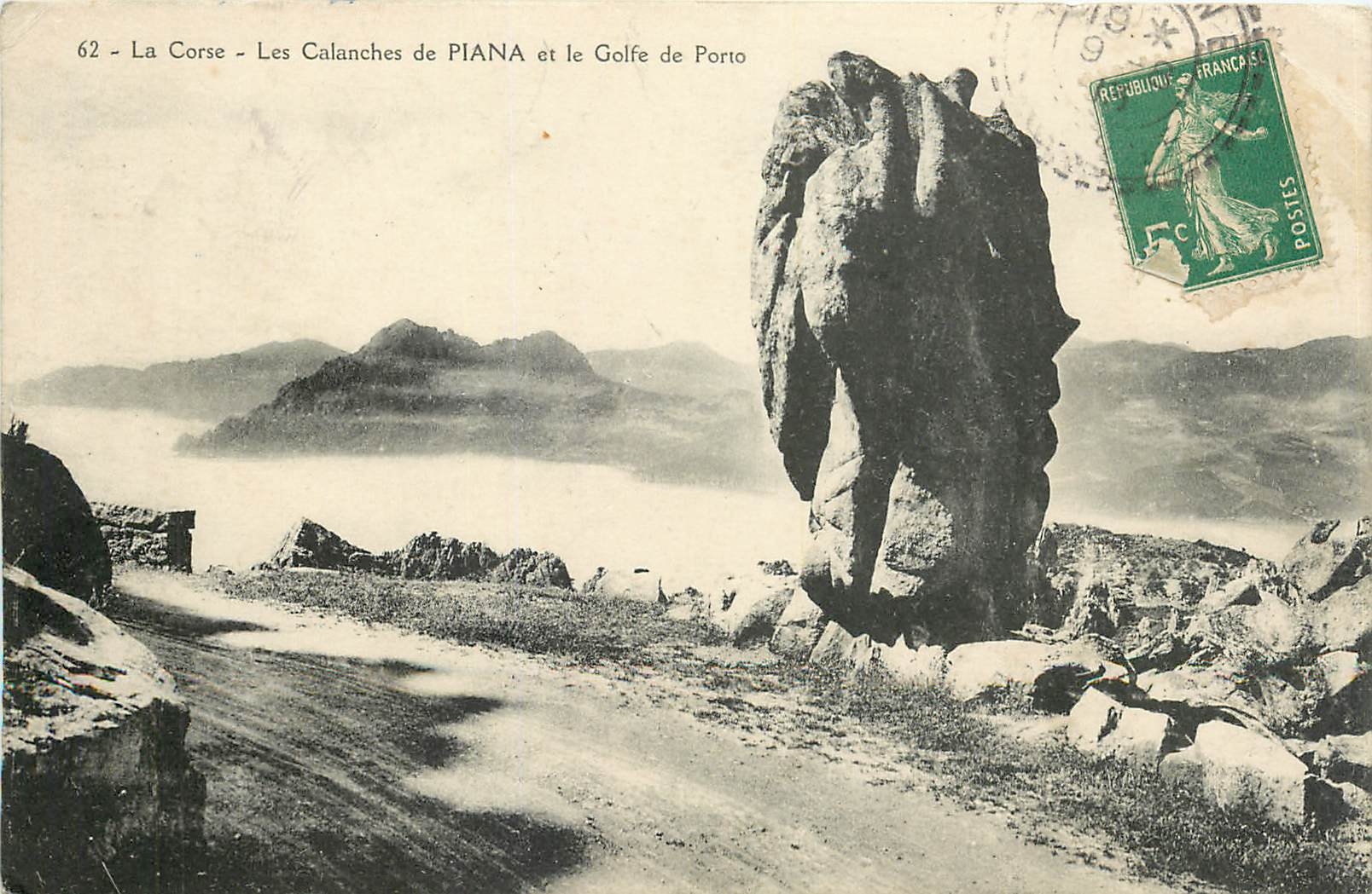 Les Calanches de PIANA et le Golfe de Porto — La Corse — éditeur inconnu, n° 62