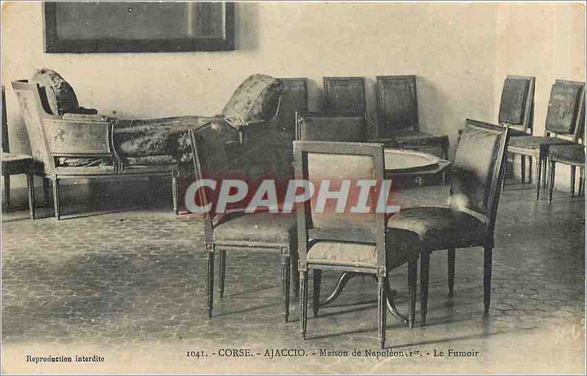 CPA Ajaccio - Maison de Napoleon 1er - Le Fumoir