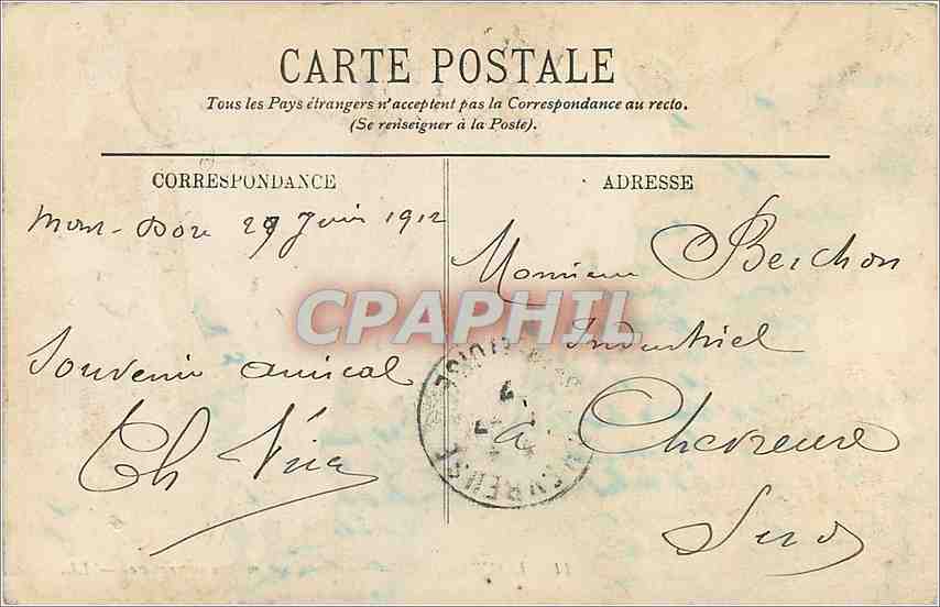 CPA L'Auvergne - Interieur d'une maison auvergnate — Verso