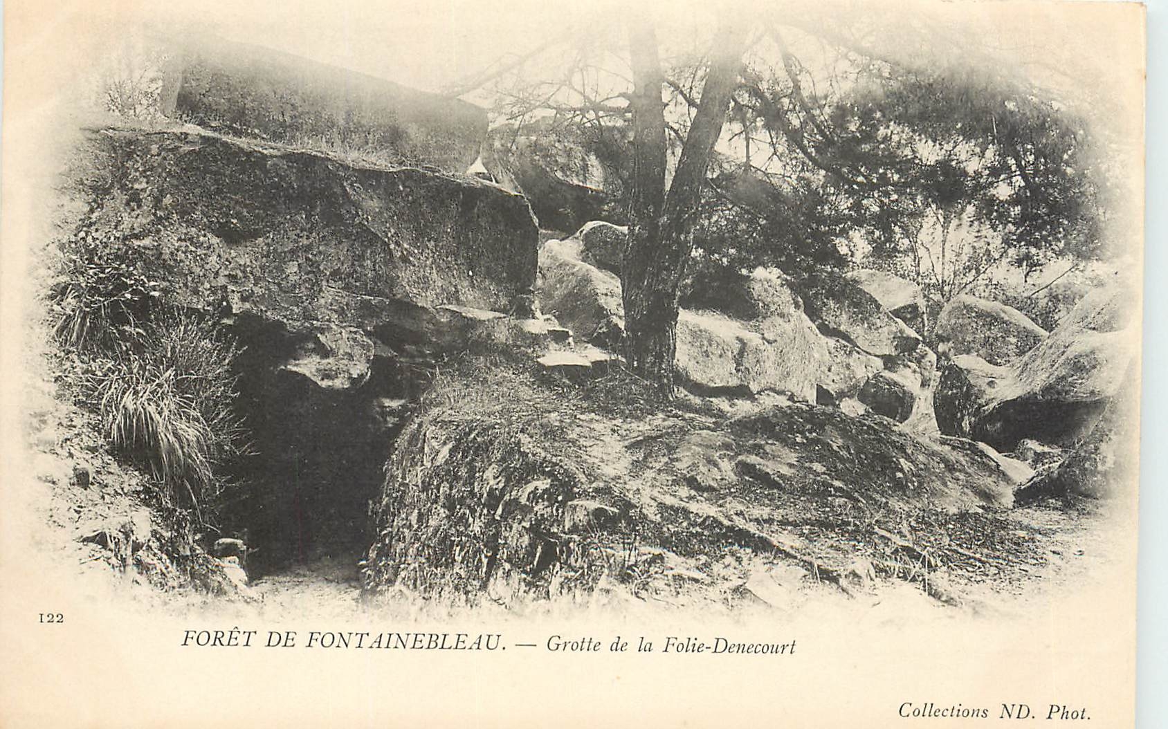 Foresta di Fontainebleau — Grotta della Folie-Denecourt — Collezioni ND. Fot. n°122