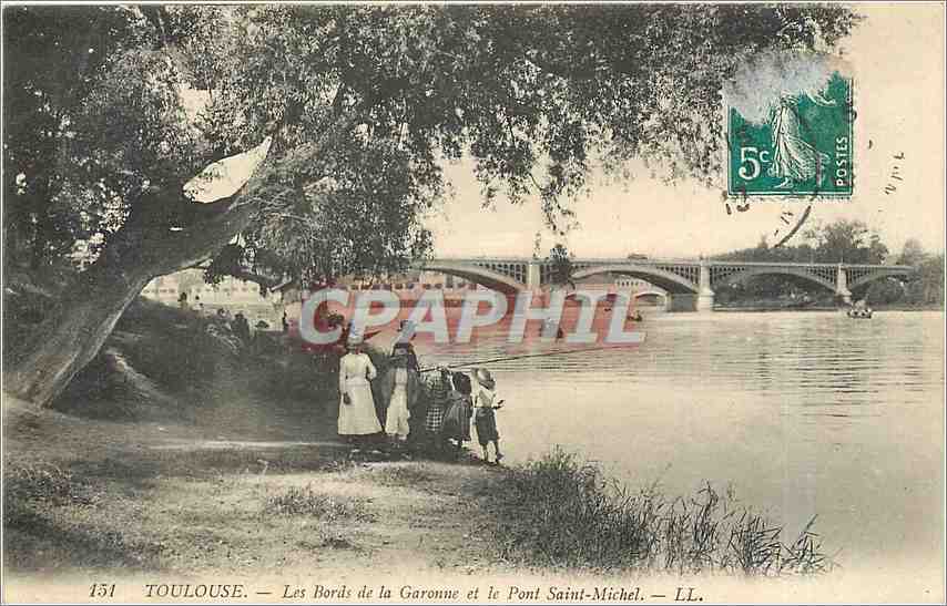 Toulouse — Les Bords de la Garonne et le Pont Saint-Michel — LL. — n°151