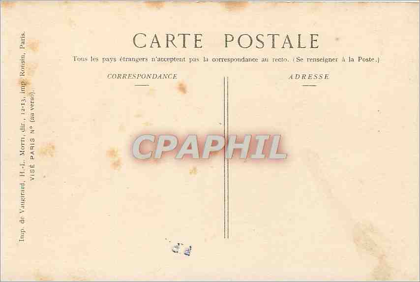 CPA Guerre 1914-15  -  Senlis Rue Bellone — Rückseite