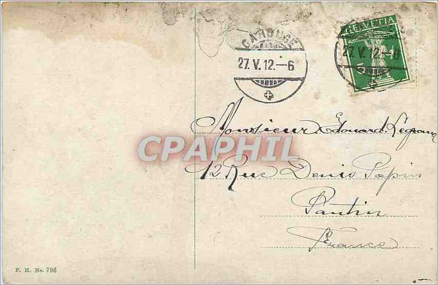 CPA Geneve - La Rade et Le Jura Bateaux — Verso