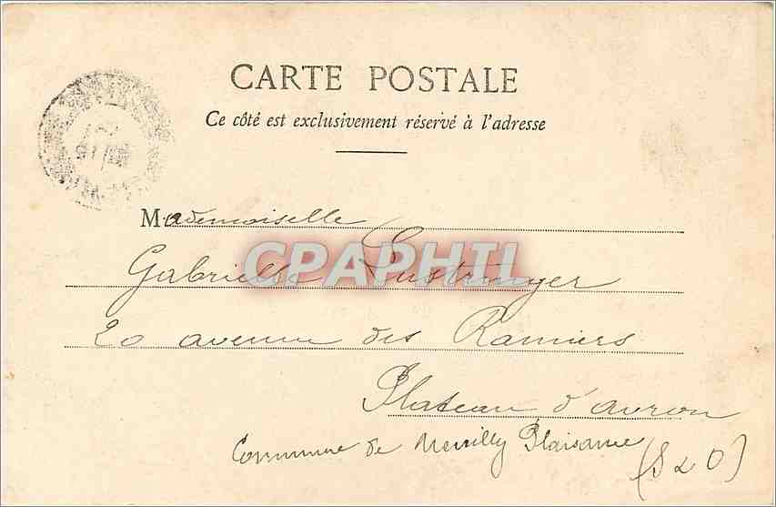 CPA Hyeres - Allee de Palmiers - Avenue de la gare — Verso
