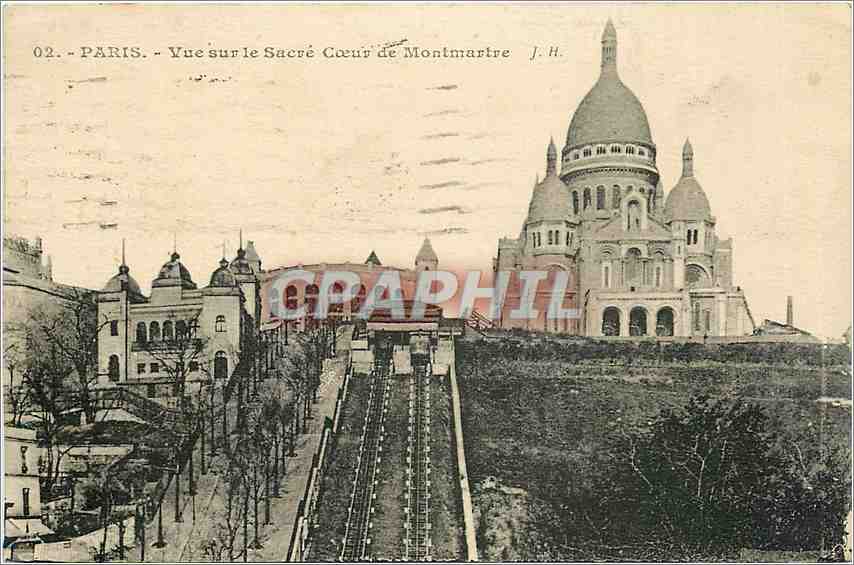 CPA Paris - Vue sur le sacre Cœur de Montmartre