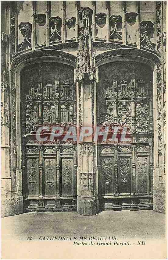 CPA Cathedrale de Beauvais - Portes du Grand Portail