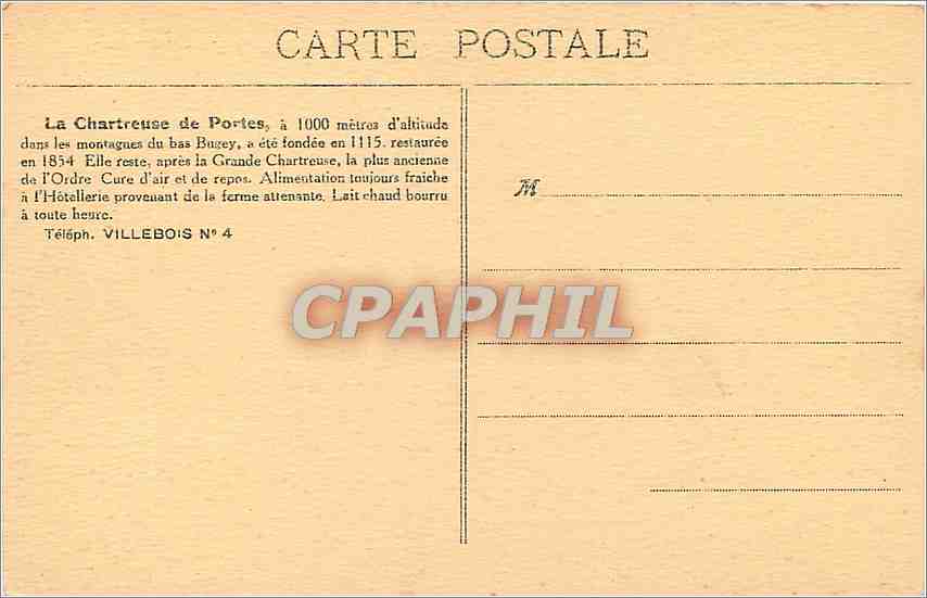 CPA La Chartreuse de Portes - Les stalles dans la Grande Chapelle — Rückseite