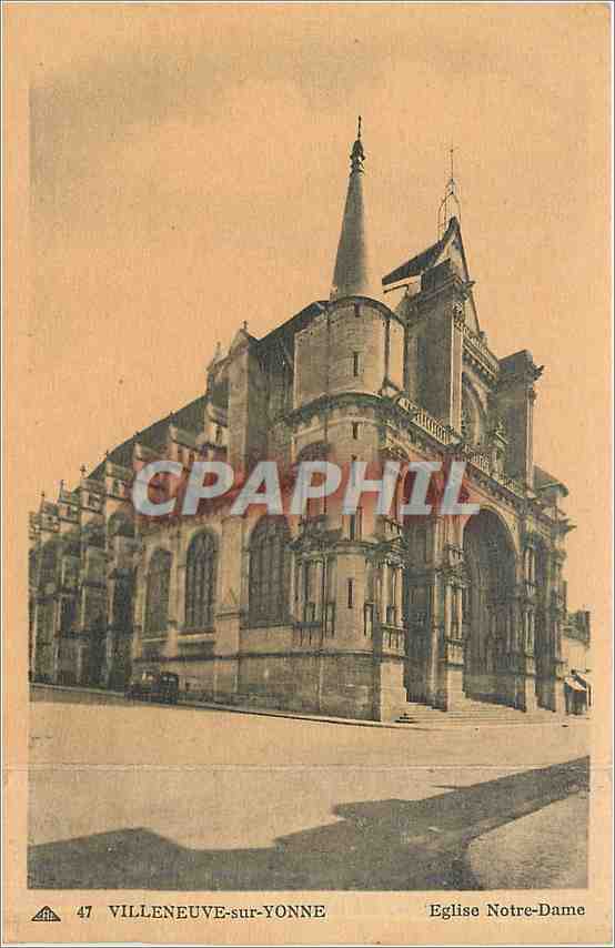 CPA Villeneuve sur Yonne - Eglise Notre Dame