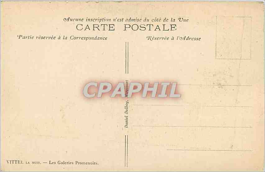 Vittelet la nuit — Les Galeries Promenoirs — Daniel Delboup, n° 173 — Rückseite