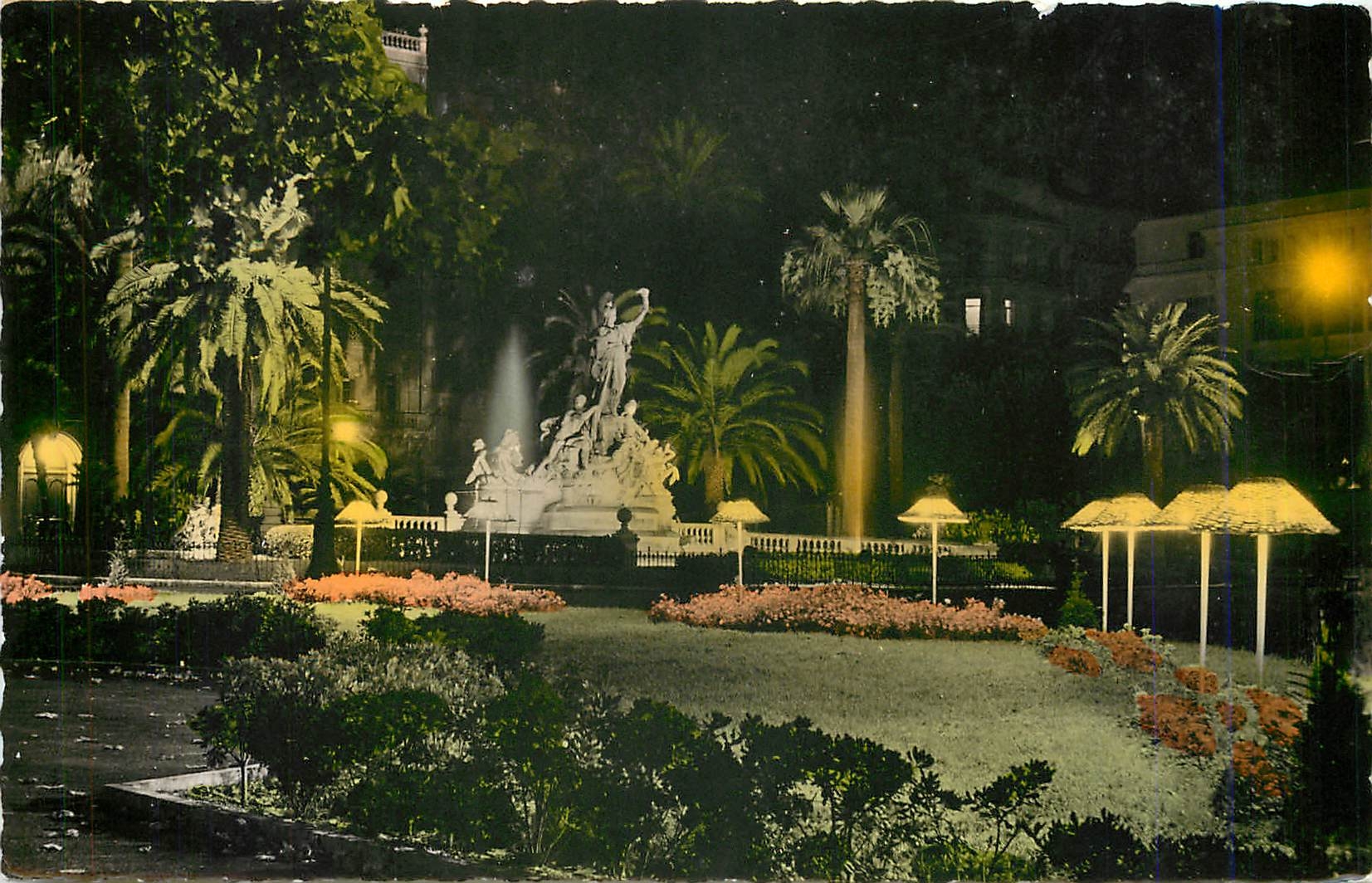 Place de la Liberté — nuit et les jardins — Editions S.E.P.T. - Nice