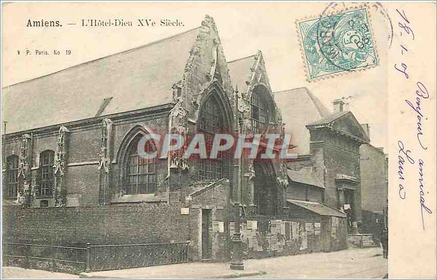 CPA Amiens - L'Hotel-Dieu XVe siecle