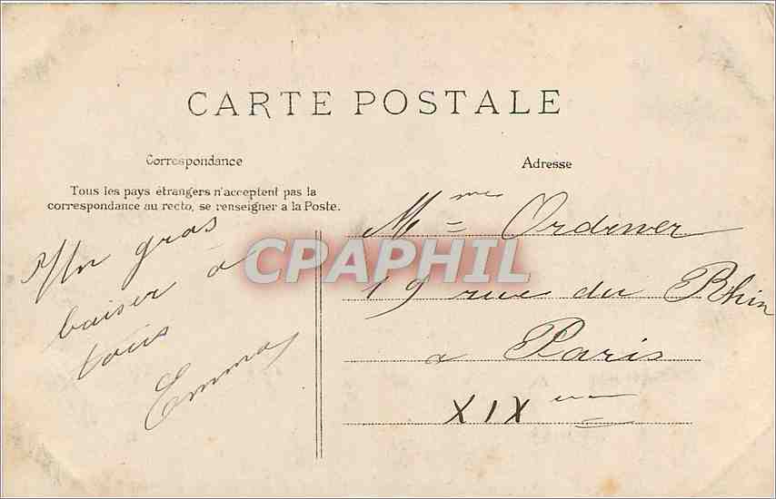 CPA Amiens - La Cathedrale  Portail de la Vierge doree sortie de l'Eglise — Rückseite