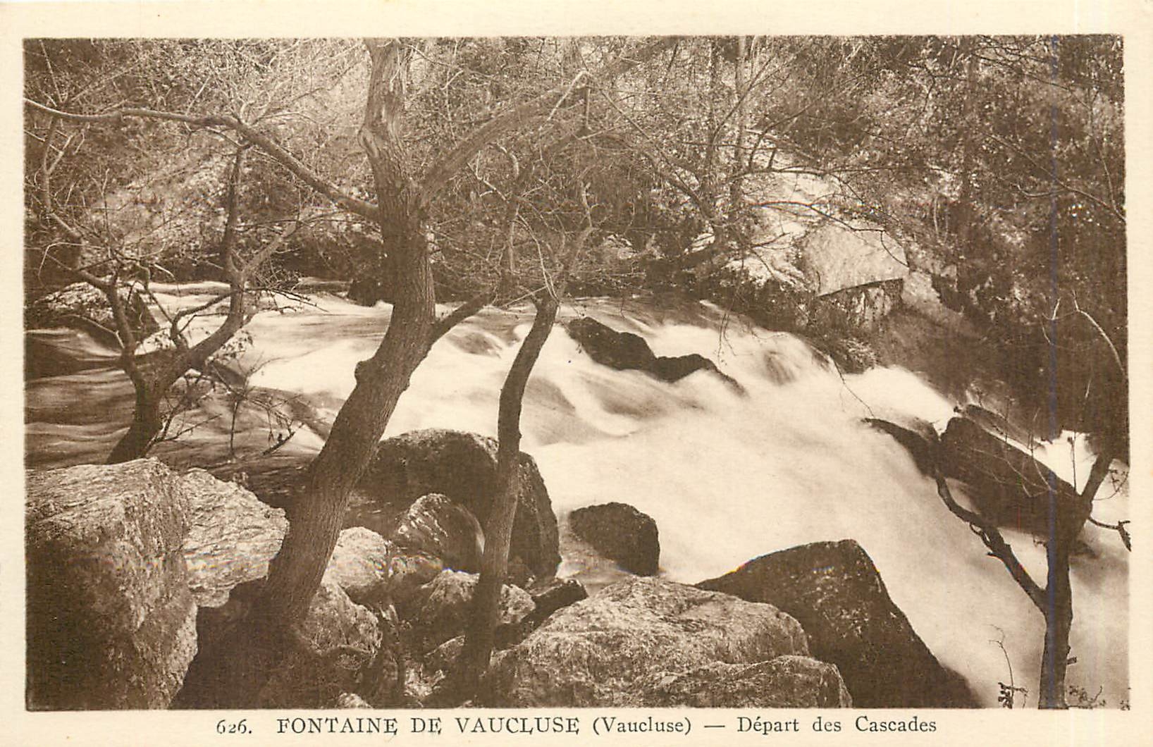 CPA Fontaine de Vaucluse - Depart des Cascades