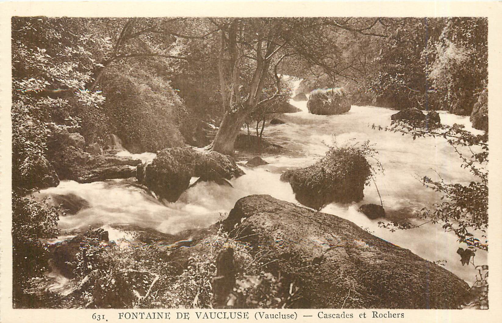 CPA Fontaine de Vaucluse - Cascades et Rochers