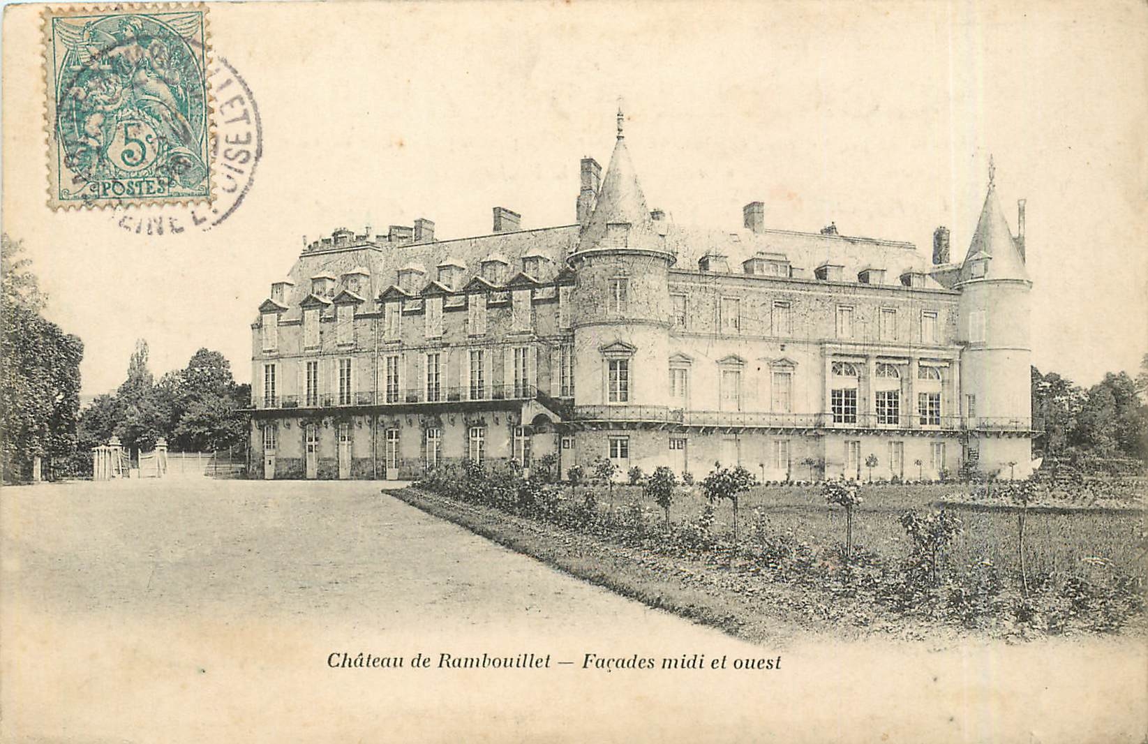 Château de Rambouillet — Façades midi et ouest — Héliot. Bourdier-Faucheux