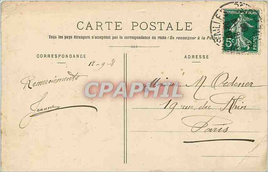 CPA Versailles - Le Bassin d'Apollon et le Tapis Vert — Verso