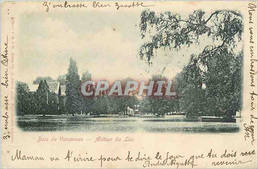 CPA Bois de Vincennes -Autour du Lac