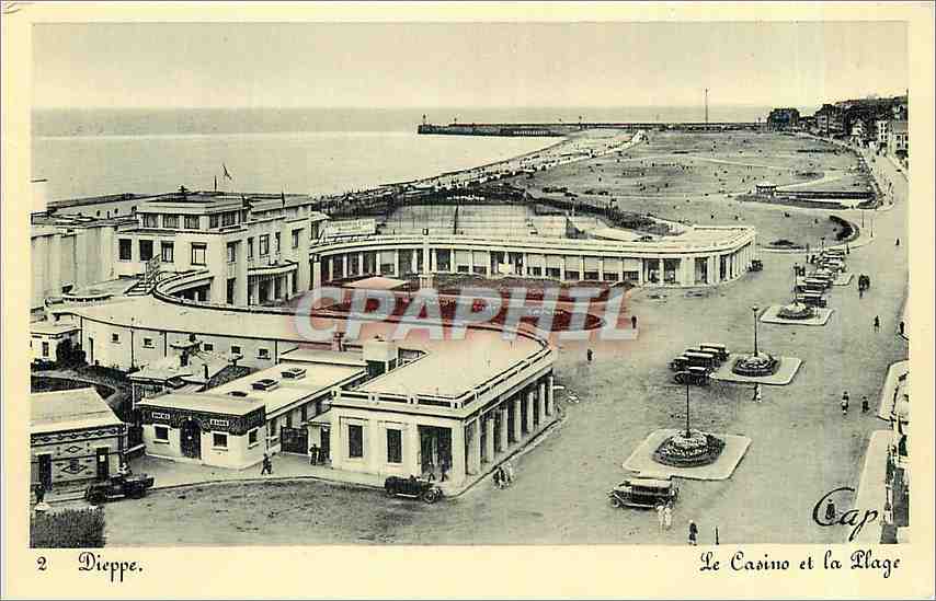 CPA Dieppe  -  Le Casino de la Plage