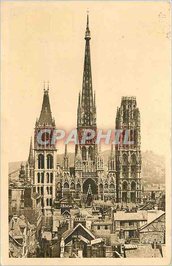 CPA Rouen  vue generale sur la Cathedrale