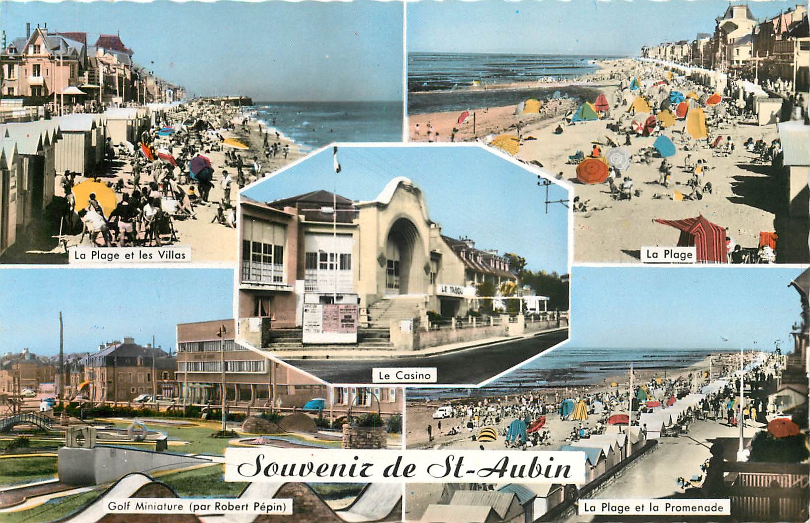 CPM Saint-Aubin-sur-Mer  souvenir La plage et les souvenirs Golf 