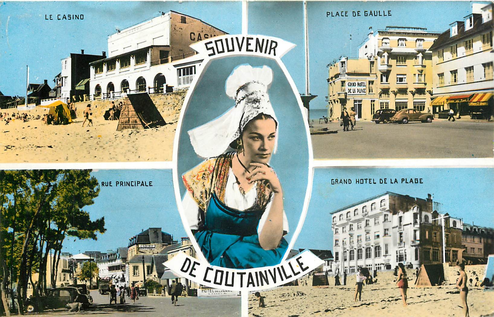 CPA Coutainville Grand Hotel de la plage Folklore