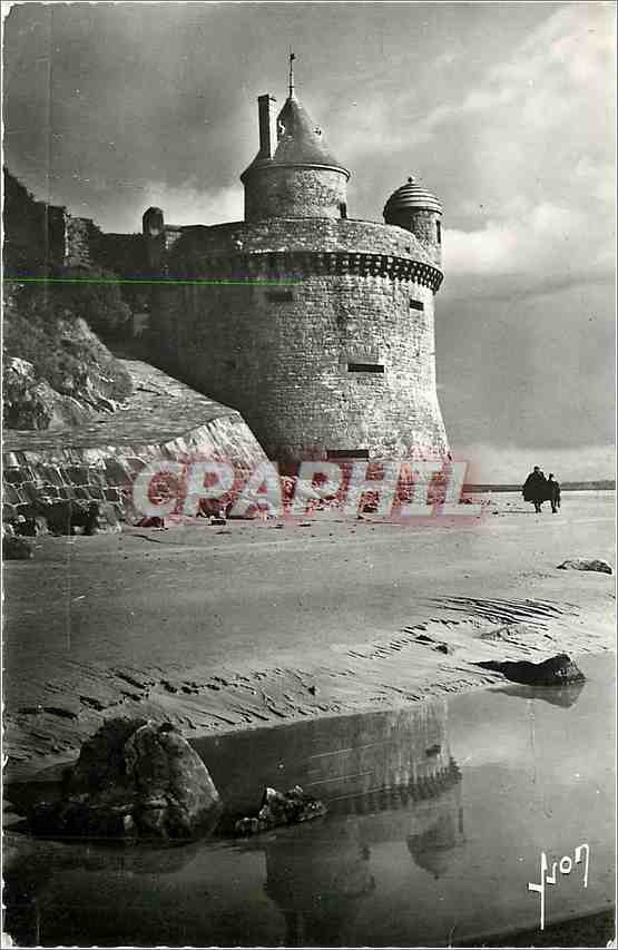 CPM Le Mont St-Michel à maree basse  -  Promenade autour des Remparts