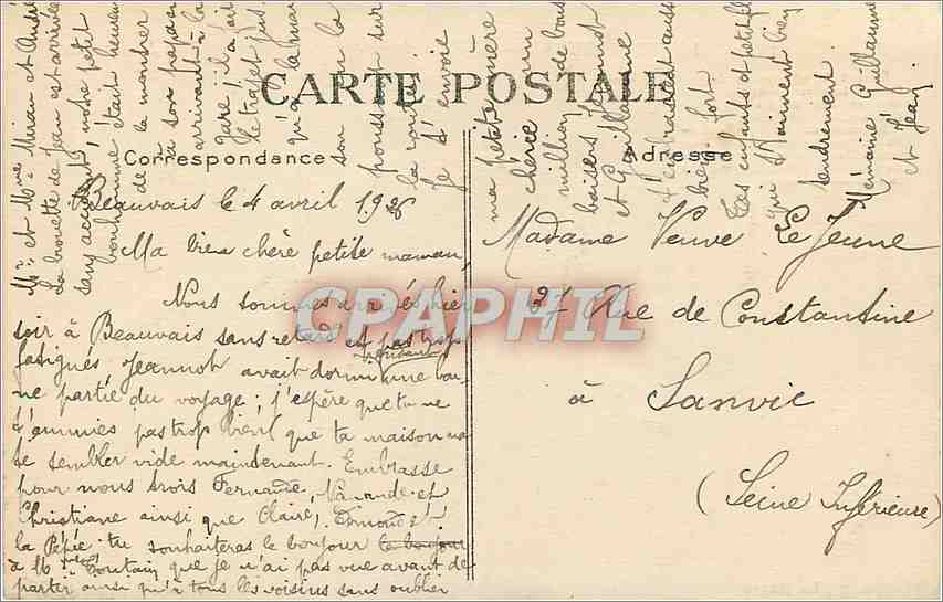 CPA Sainte-Adresse  -  Le Pain de Sucre — Rückseite
