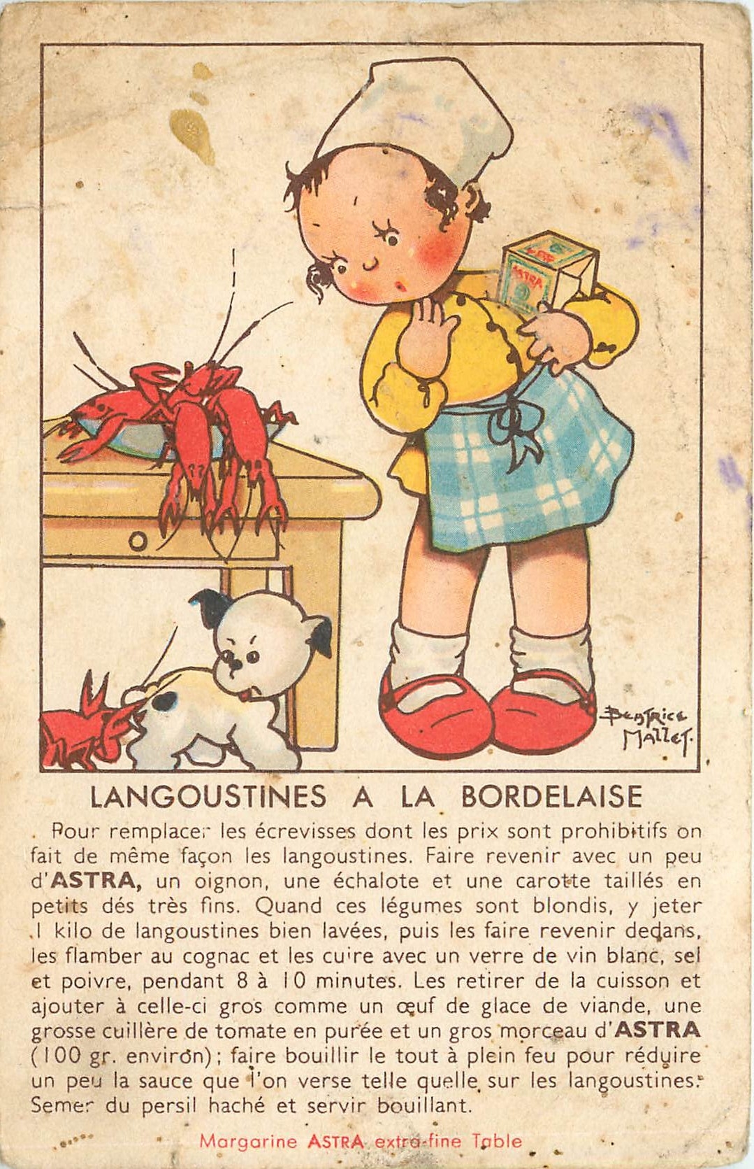 CPA Langoustine a la Bordelaise
