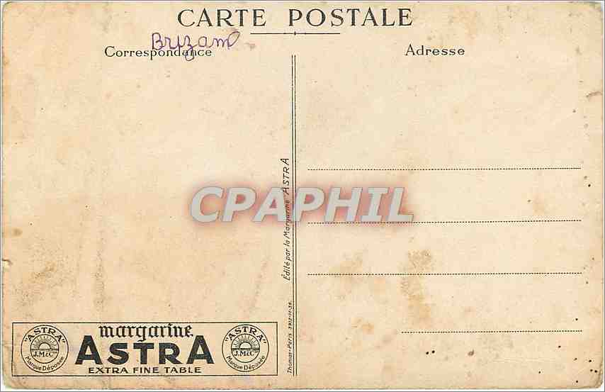 CPA Langoustine a la Bordelaise — Verso