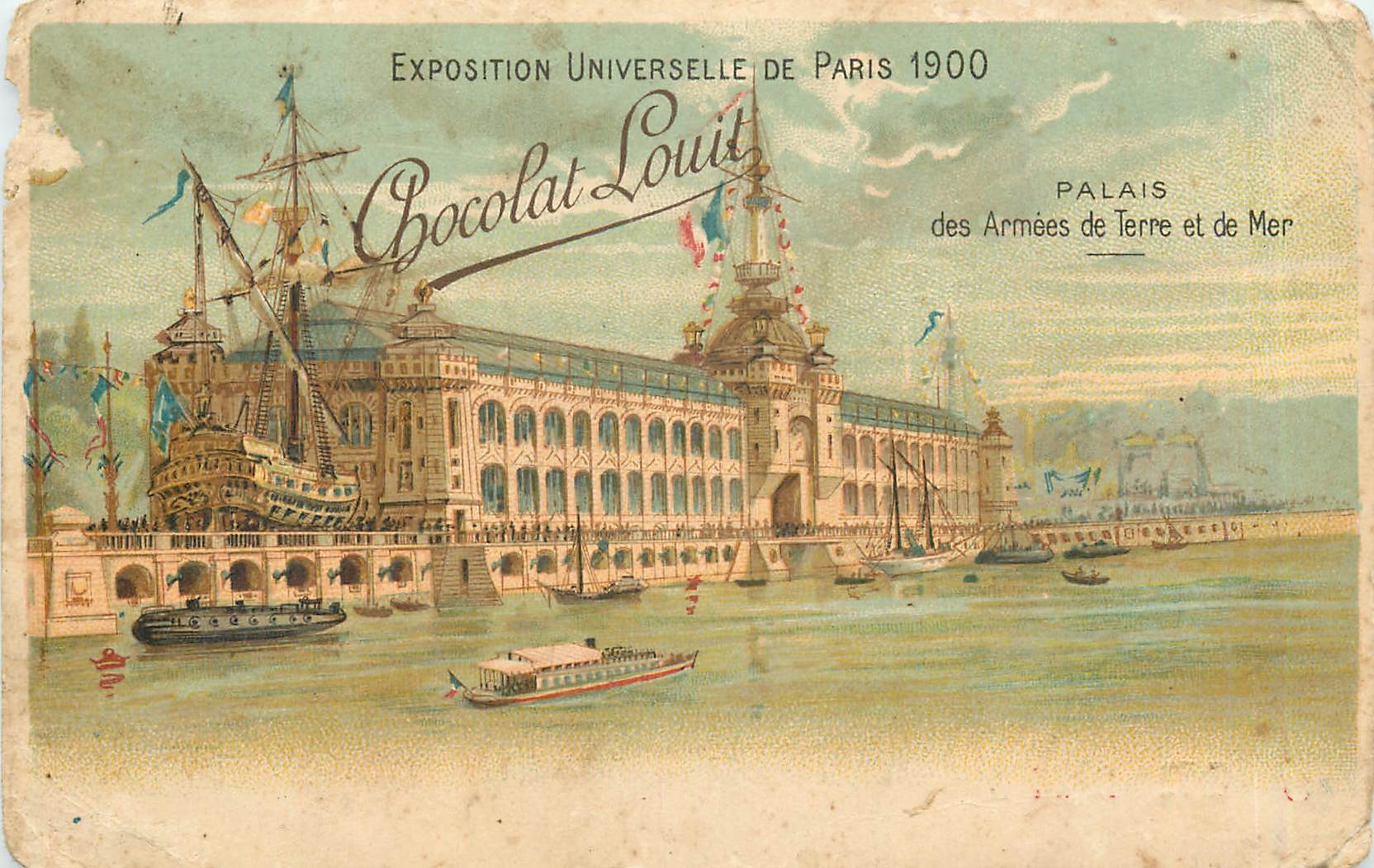 CPA Palais des Armees de Terre et de Mer Exposition universelle de 1900 Chocolat Louit