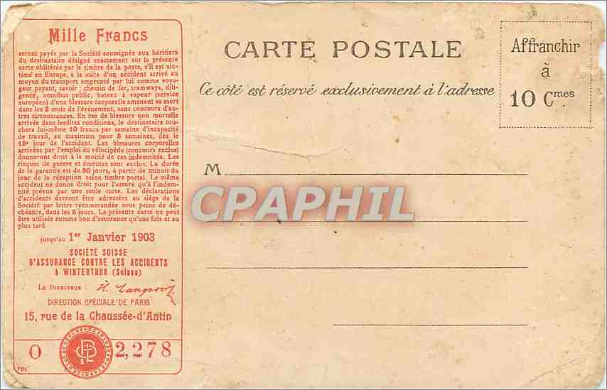 CPA Palais des Armees de Terre et de Mer Exposition universelle de 1900 Chocolat Louit — Rückseite
