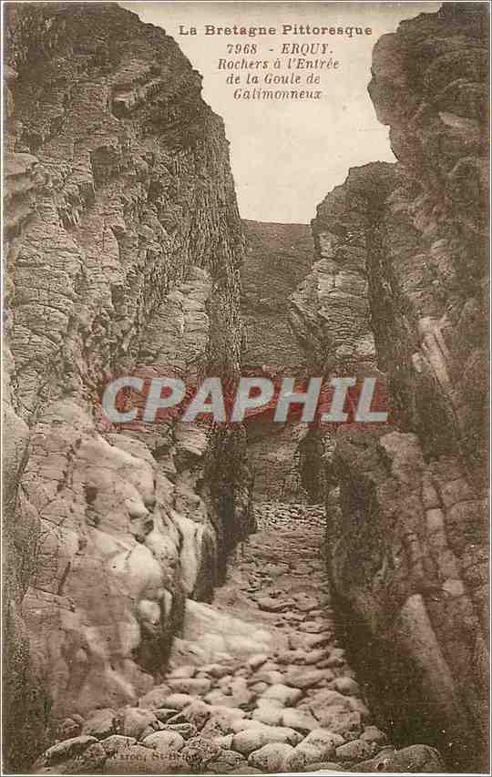 CPA Erquy Rocher a l'entree de la Goule de Galimonneux