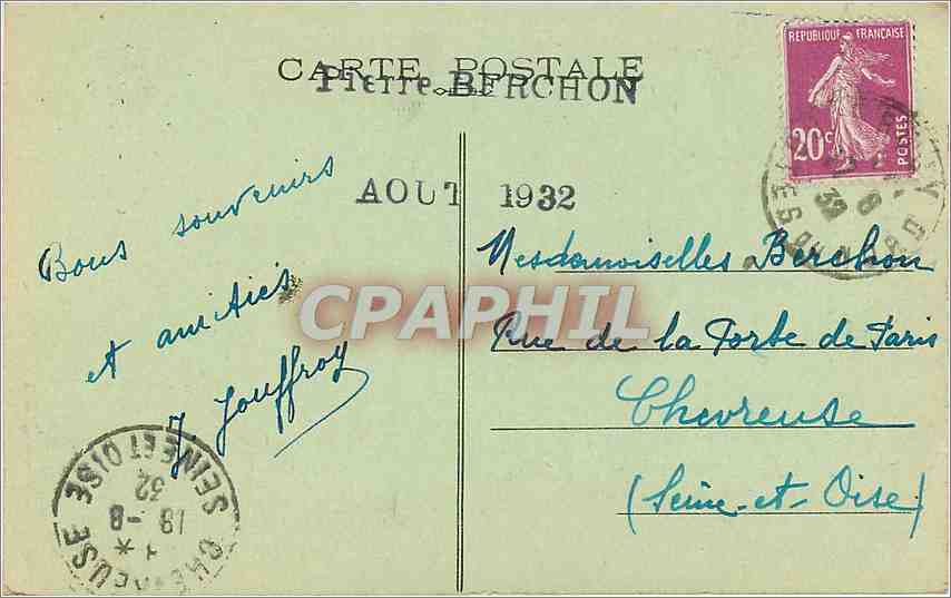 CPA Erquy Rocher a l'entree de la Goule de Galimonneux — Rückseite