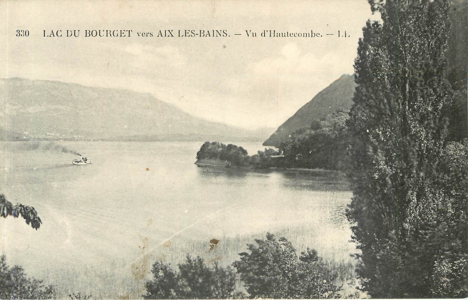 CPA Lac du Bourget vers Aix-les-Bains - Vu d'Hautecombe