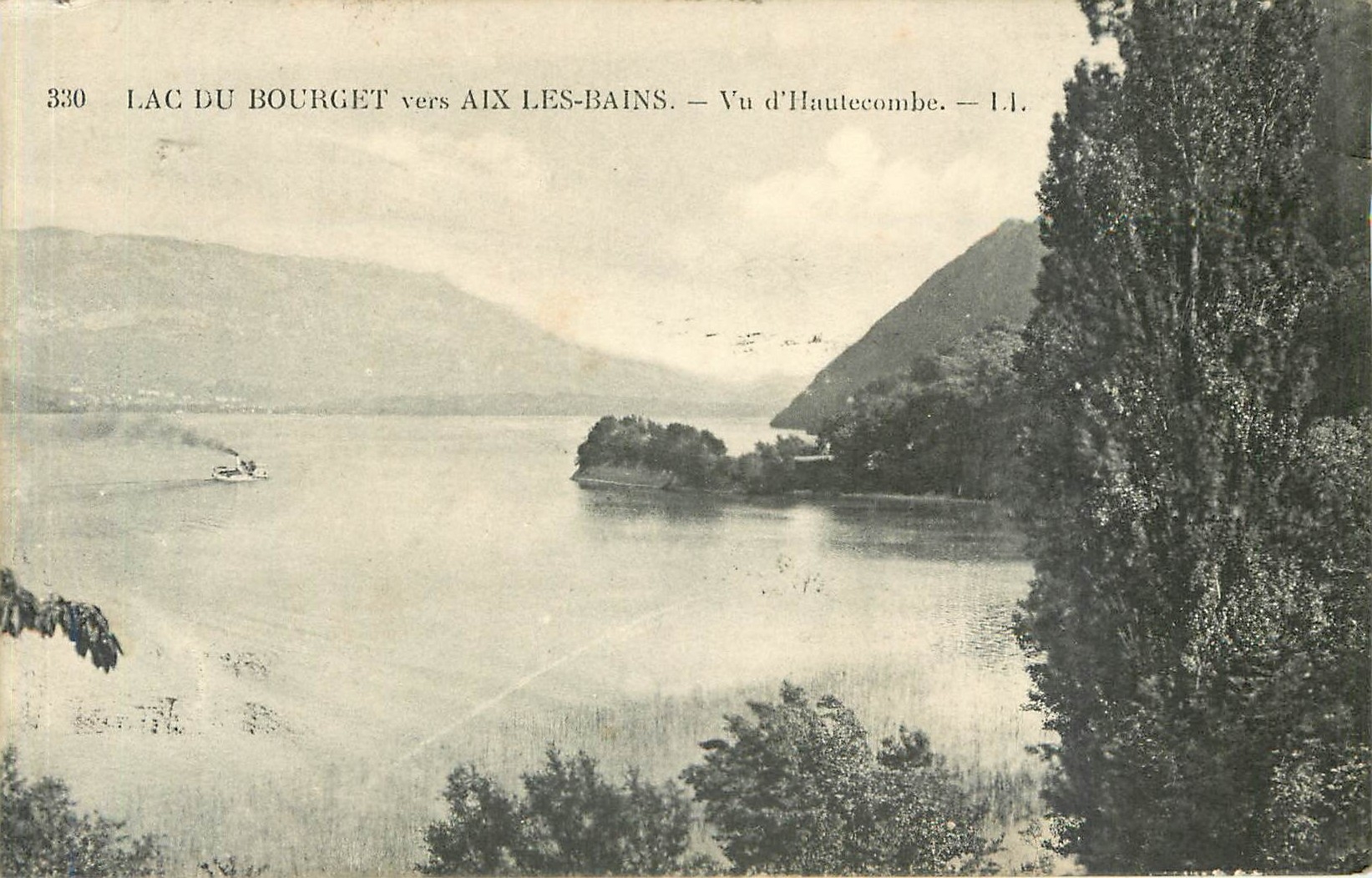 CPA Lac du Bourget vers Aix-les-Bains - Vu d'Hautecombe