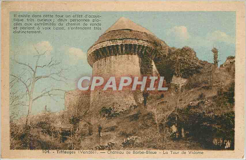 CPA Tiffauges Vendee - Château de Barbe-Bleue - La tour de Vidame