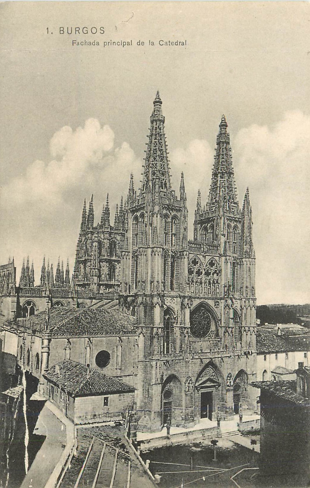CPA Burgos Fachada prncipal de la catedral