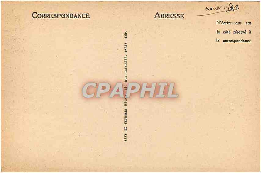 CPA Quimper vue generale du Mont Frugg — Rückseite